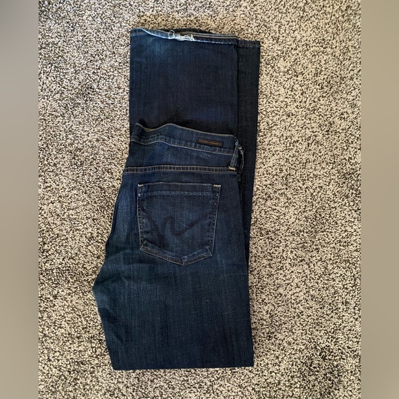 Citizens Of Humanity Jeans Petite 31 12 Stretch Dark Blue Denim Bootcut Light - Picture 1 of 10